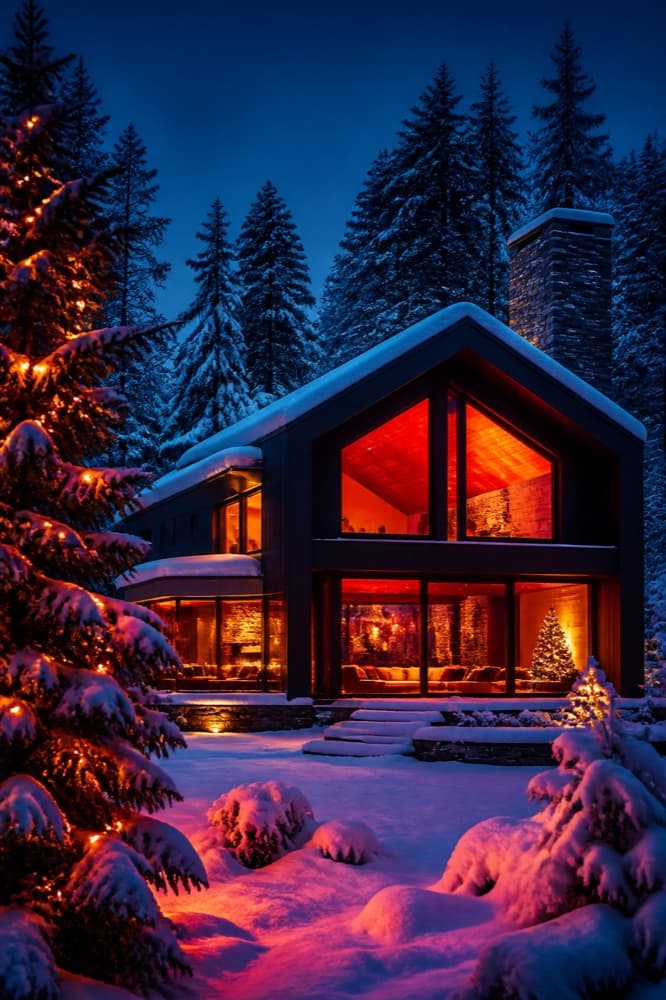 Snowy Christmas house